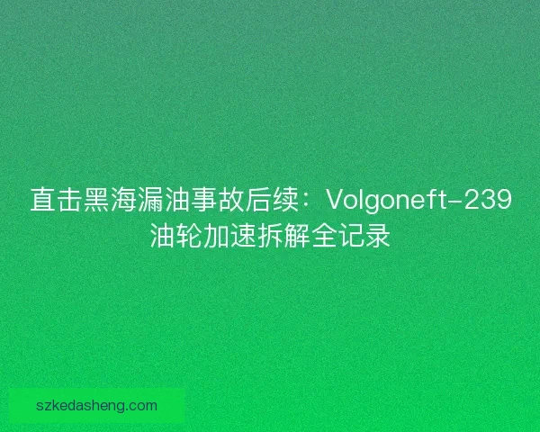 直击黑海漏油事故后续：Volgoneft-239油轮加速拆解全记录